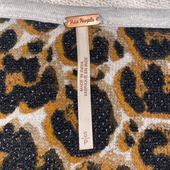 Free People Leopard Print Terry Sweatshirt - Picture 13 of 16